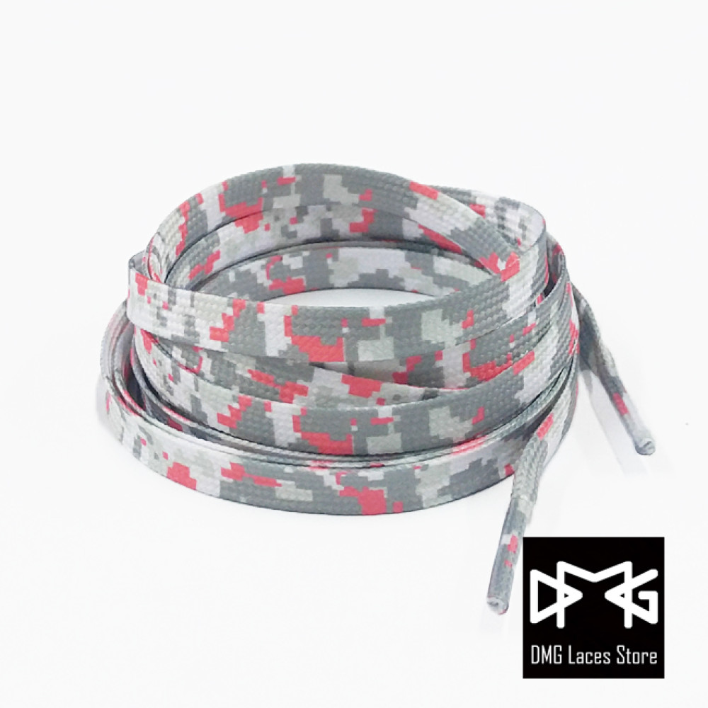 Flat Laces ( Turbo Red / White Camo )